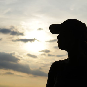 silhouette portrait woman women